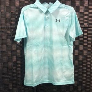 NWT YXL Under Armour loose fit heat gear polo